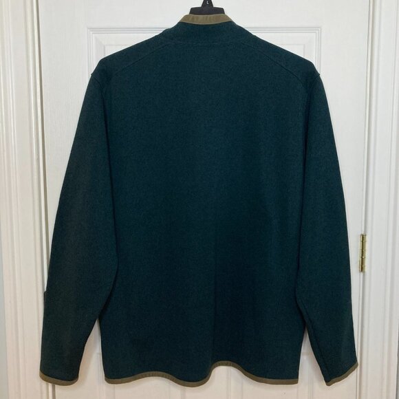 Life is Good Forest Green Relaxed Fit 1/4 Zip Fleece Sweater Jacket Size Large - Picture 4 of 8